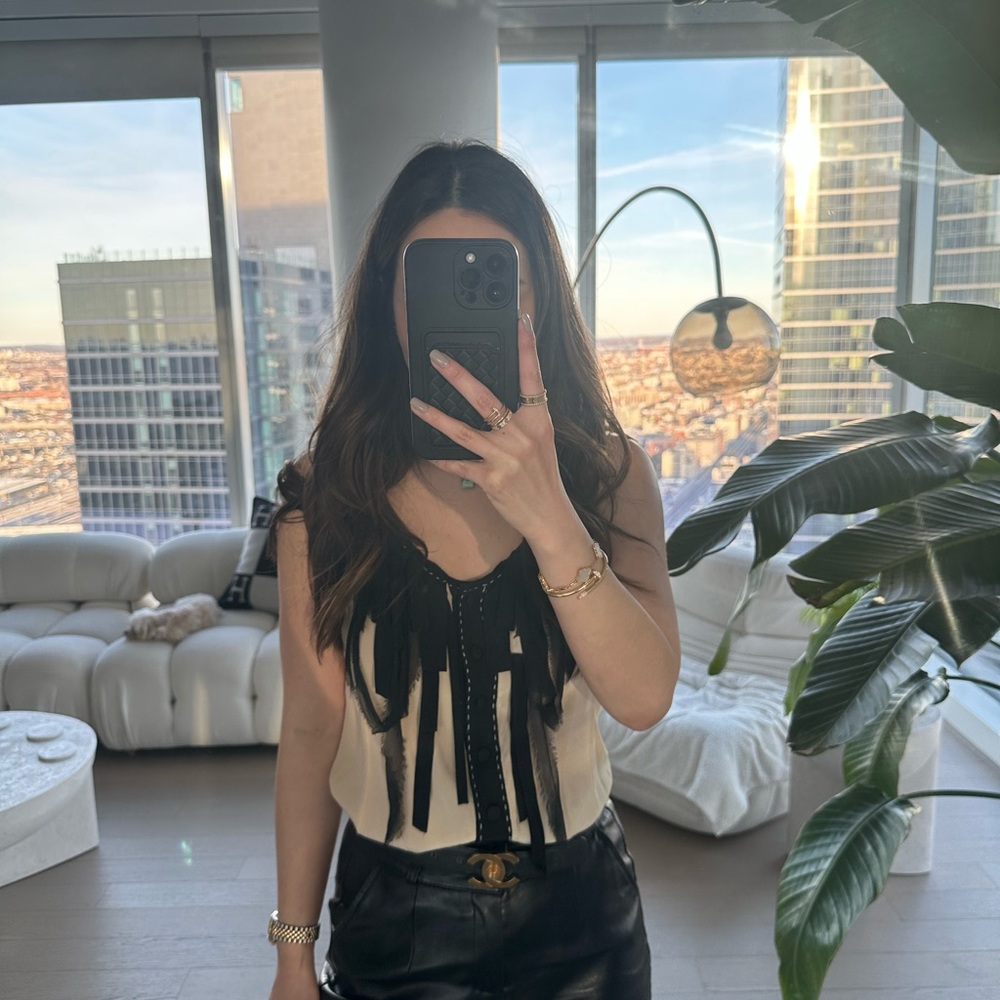 Nanette Lepore Chic Black and White Sleeveless Top